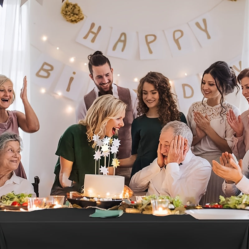 6 Pack Disposable Plastic Tablecloths 54"x72" - Vibrant Solid Colors for Indoor/ Outdoor Parties, Weddings, Birthdays, Christmas, Anniversaries & Gender Reveals - Durable Machine-Made Buffet Table Coverings, Disposable Table Cloth, Party Table