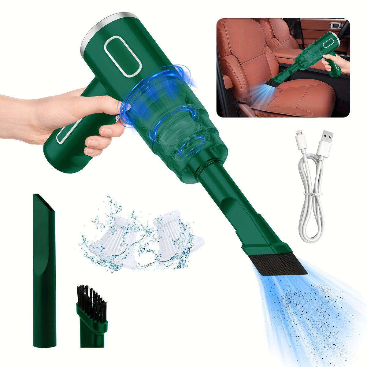 Rechargeable Handheld Vacuum Cleaner For Home And Car - Powerful Wireless Dustbuster For Auto And Household Cleaning