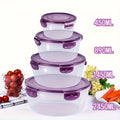 Airtight Fridge Storage Boxes, 3 or 4 Piece Stackable Plastic Refrigerator Containers for Fruits, Vegetables, Meat, Eggs and Dumplings, Easy-Clean Kitchen Organization