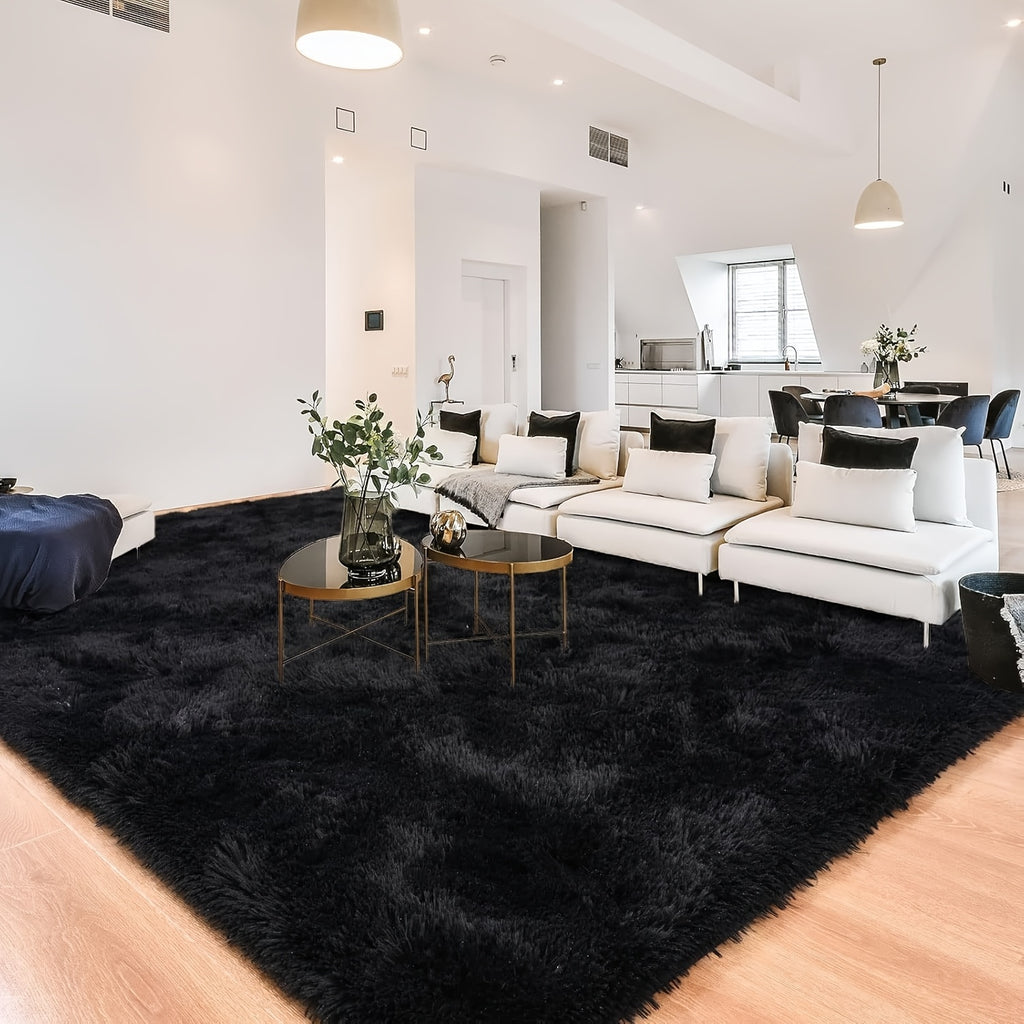 Fluffy Bedroom Carpet Shaggy Fuzzy Grey Soft Rugs for Bedroom Plush Rug Thick Area Rugs for Living Room Cute Room Decor