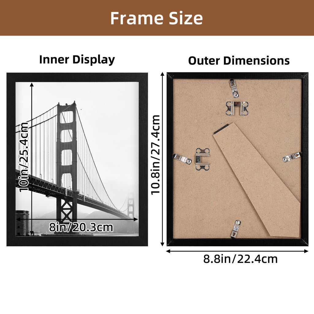 24 Pcs Picture Frame, Made of Sturdy Frame for 4x6in or 5x7in or 8x10in, Wall and Tabletop Display Thin Border Photo Frames for Home Decor, Black