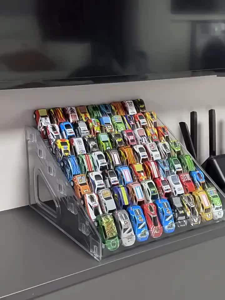 Multi Functional Acrylic Display Stand, Stackable, Multi-layer Design, Suitable For Collectibles - Toy Cars, Badges, Figurines, Cards, Cosmetics, Jewelry, Etc., Halloween And Christmas Gifts