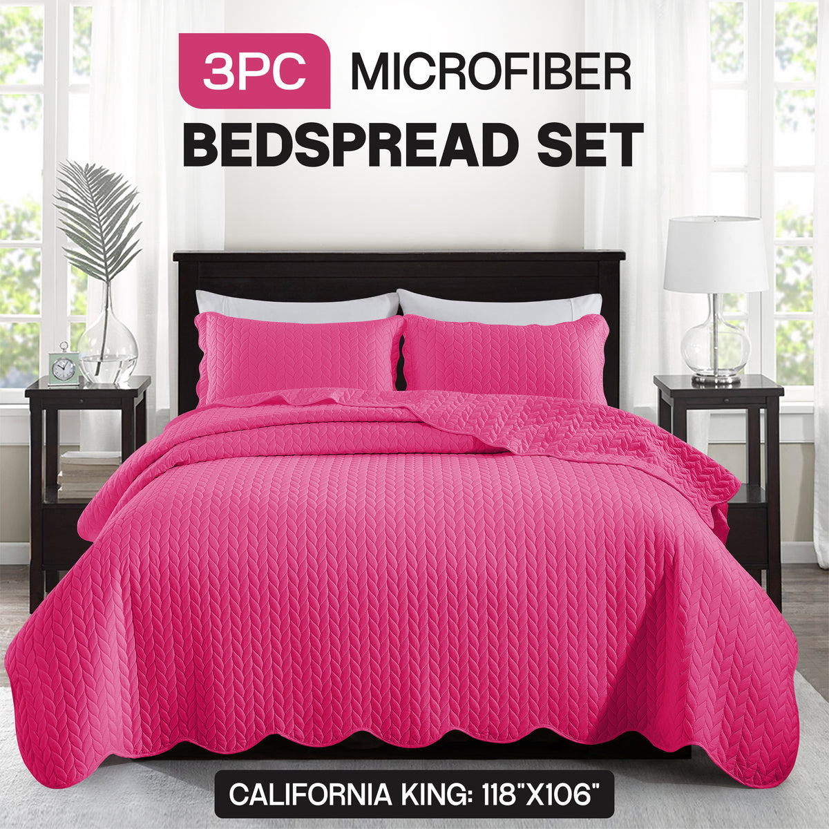3pcs Bedspread Set Bedspreads with free Pillow Shams - Leaf Pattern Soft & Breathable Bedspread Lightweight Microfiber Bedspread - Modern Style Floral Pattern Coverlet For All Seasons - Christmas Gifts For Family And Friends (1 Bedspread, 1 Or 2 Pillow Sh