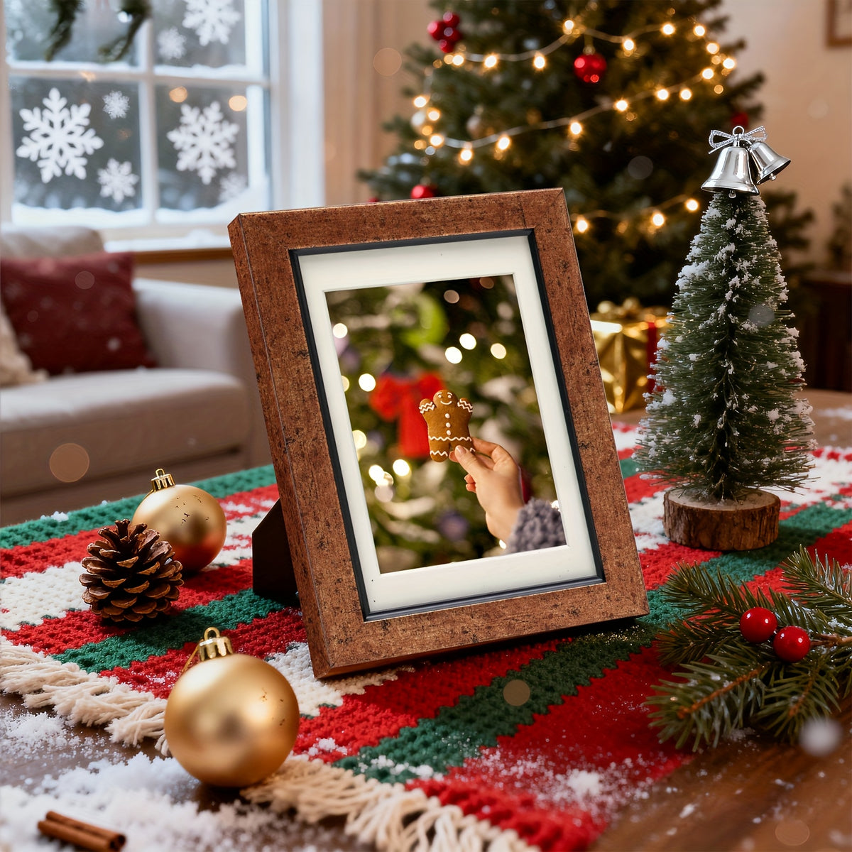 Set of 5/10 Vintage Photo Frames, 5x7in/4×6in, Rustic Retro Picture Frames with Tempered Glass, Decorative Art for Wall and Tabletop Display, for Halloween and Christmas