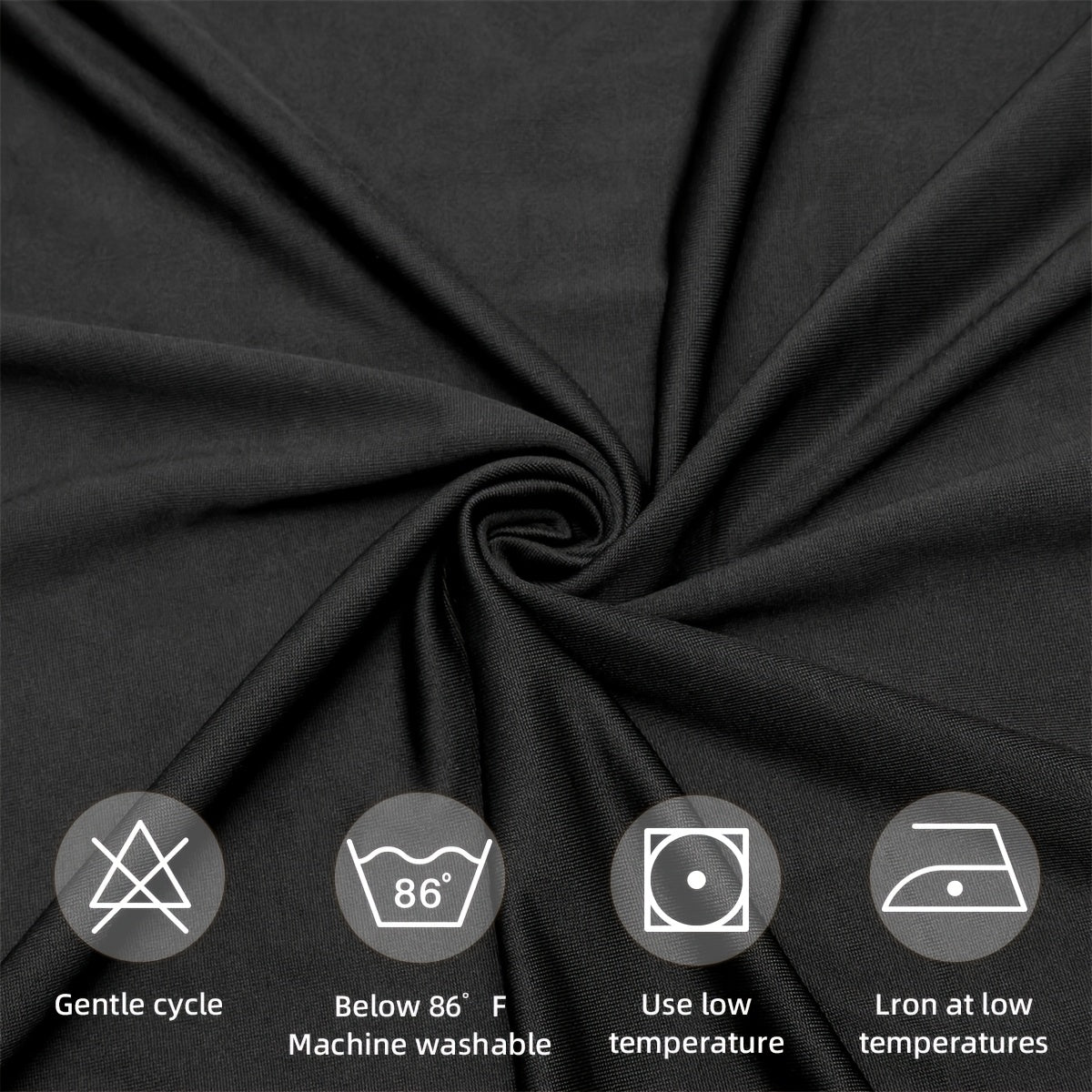 1pc/4pcs Table Skirt, Kitchen Spandex Black/White Table Skirt for Rectangle Tables 6ft, Table Covers for 6 Foot Tables, Washable And Wrinkle Resistant Stretch Rectangular Patio Table Cover for Event, Wedding, Banquet Halloween,Christmas