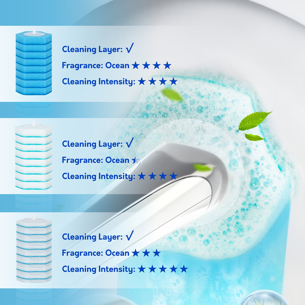 A Set of Disposable Toilet Brushes with 24/22 Replacement And Base, Toilet Cleaning System, Wall Mounted Or Floor-Mounted, Or Only 32 Replacement Heads for Easy Bathroom Cleaning, Toilet Cleaning Halloween, Christmas Decorations