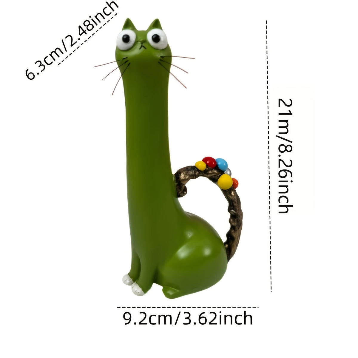Handmade Bohemian Cat Vase Suitable for - Plastic Cat-Shaped Flower Pot with Retro Style, Desktop Shelf Decoration, Unique Gift for Cat Lovers, Animal Vase for Room Decorations, Plant Holder for Plants & Centerpieces