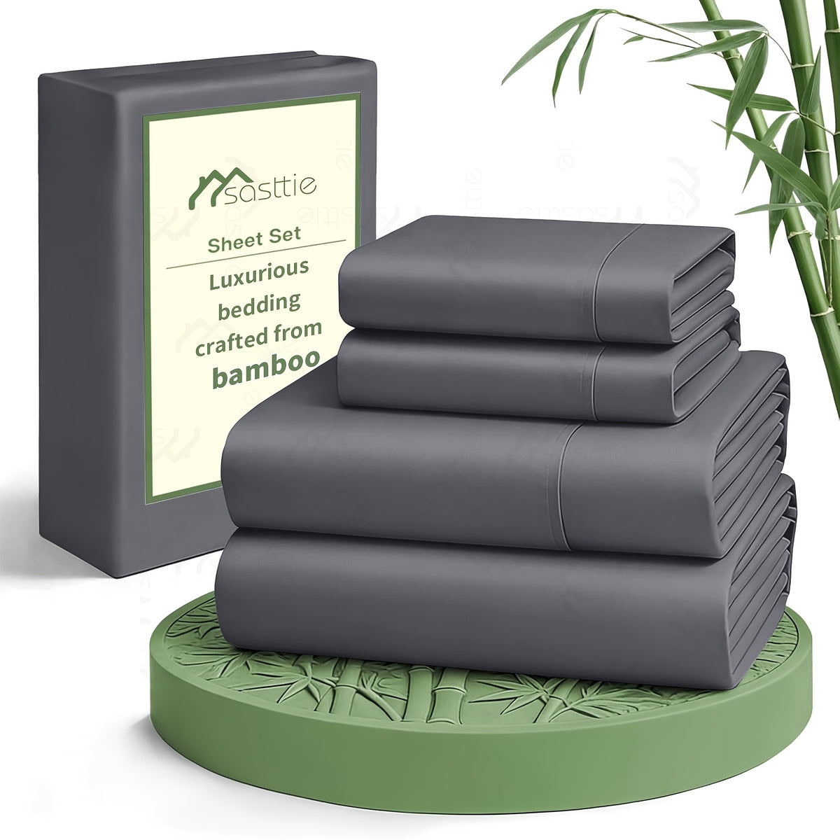 17-Inch Deep Pocket Cooling Sheet Set, 6-Piece Soft Twill Bedding with Double Stitching in 13 Colors for Twin, Full, Queen and King Bedroom Refreshes