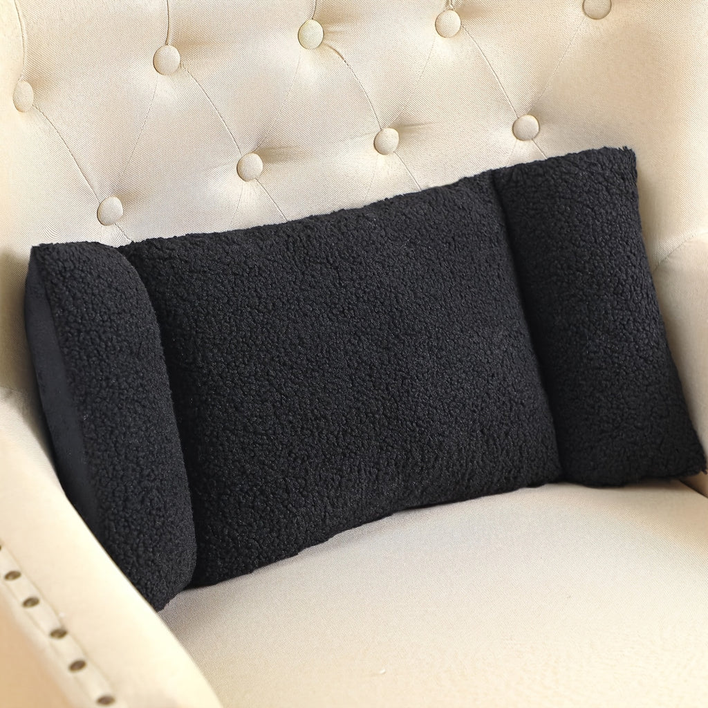 Lumbar Support Pillow for Office Chair & Sofa, 3-Stage Adjustable Waist Backrest Cushion with Soft Polyester Fiber, Knotted Detail, Hand-Washable, 5 Colors