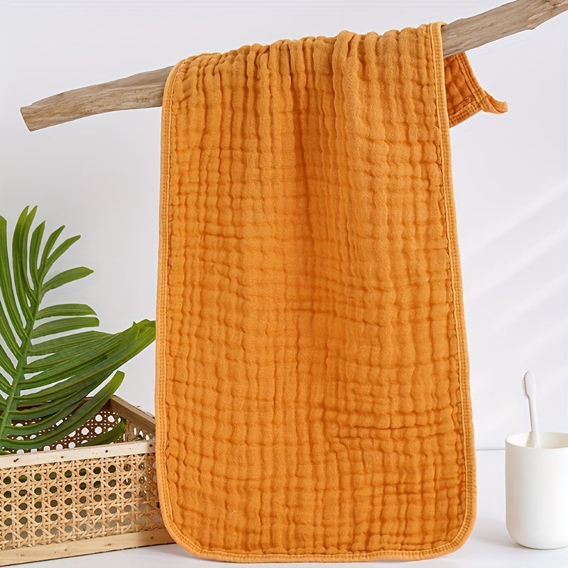 4pcs Set Of Ultra Soft And Breathable Cotton Towels - Lightweight, Quick Drying Textured Towels, Six Layer Gauze, Suitable for Bathing, Facial, Gym And Spa - Multiple Colors - Ideal Choice for Family And Travel