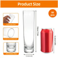 Slim Glass Cylinder Vases in Bulk, Clear Single-Stem Flower Vases in 15, 30 or 50 Piece Sets for Wedding Centerpieces, Party Tables and Home Decor