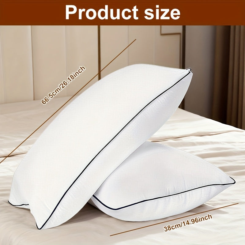 4/2pcs Soft Hotel Series Pillow, Sleep Pillow, Super Rebound, Standard Size Cooling Pillow, Suitable for Lying Down, Prone Or Side Lying, Super Soft Down Replacement for Microfiber Filled Pillows, Women'S Gift, Christmas Gift