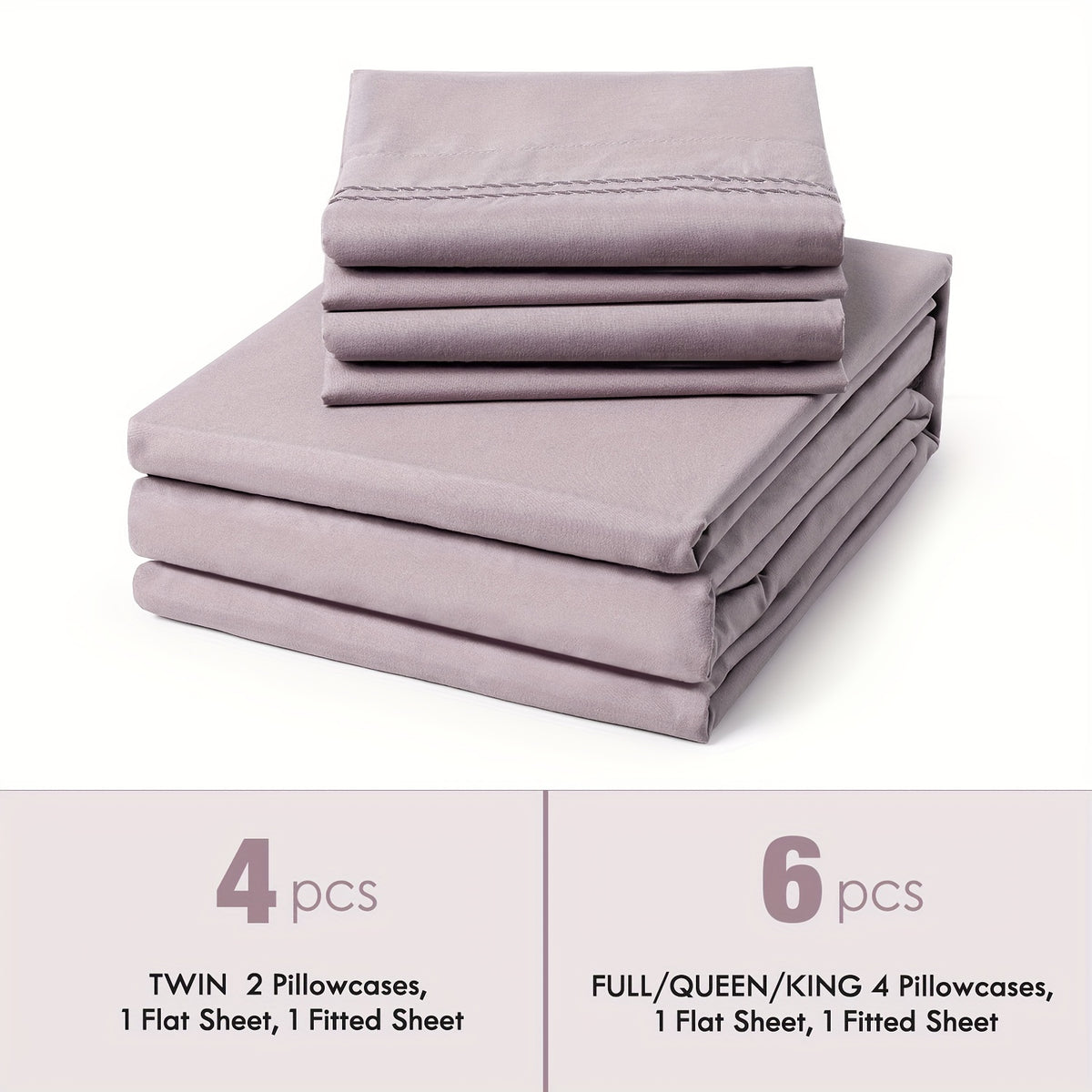 Ultra Soft Machine Washable Luxury Bed Sheet Set - ClevaHome 3/4/6pcs Cooling Queen Sheet Set Deep Pocket - Shrinkage & Fade Resistant Embroidered For Daily Use, Dorms, Guest Rooms, Graduation [Black Friday Cyber Monday Christmas Gift]