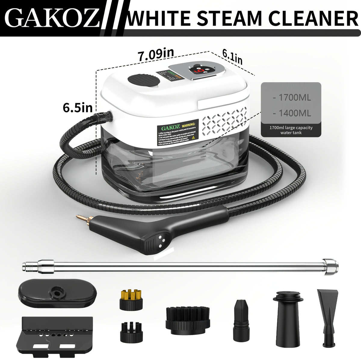 Household High Pressure Steam Cleaner, Steam Cleaner Handheld, High Temperature Carpet Cleaner, Handle Gear Switch Adjustment, LCD Display, 40.58oz Water Tank Capacity, Suitable for Kitchen Fumes, Sofas, Easter Gifts,
