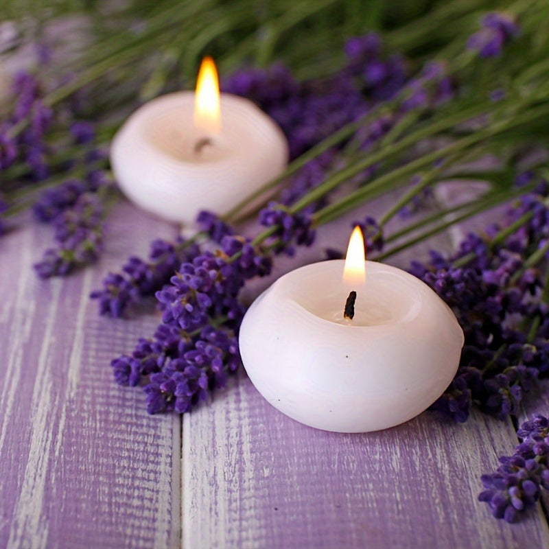 42pcs 1.5-Inch High-Quality Floating Candles - White, Portable Small Candle Set, Candles for Weddings & Hotels, Ideal for Ambience Decoration, Pool Parties, Christmas, Halloween, Easter, Thanksgiving, Day Of The Dead And Other Occasions