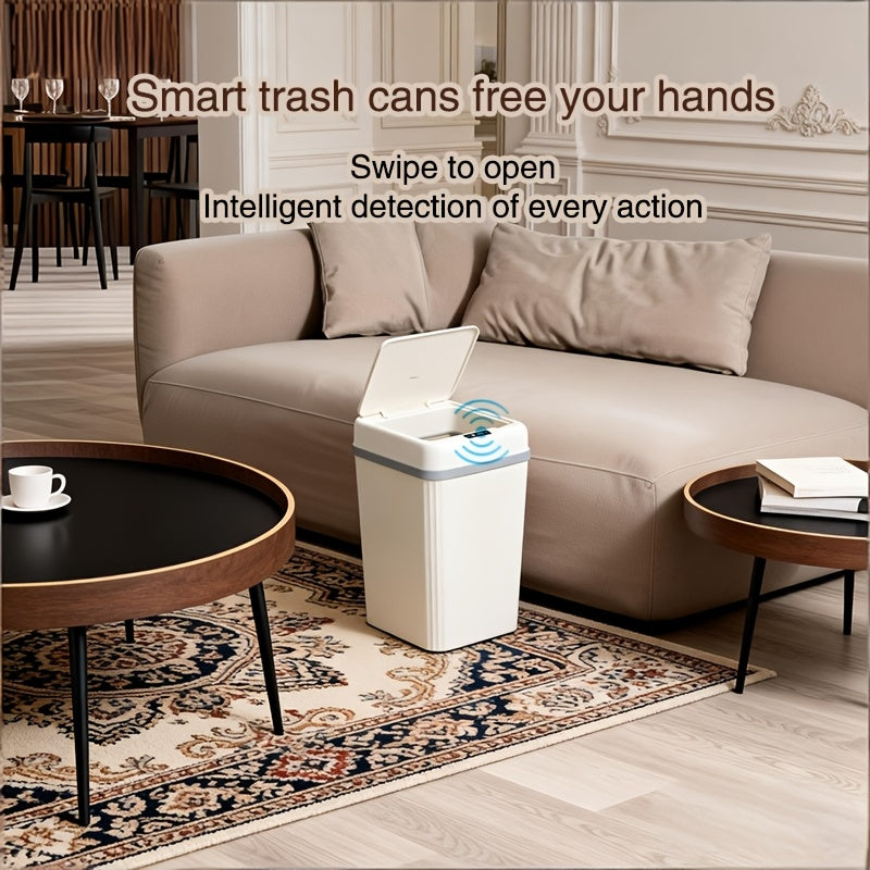 1-Pack/2-Pack Large-Capacity Smart Sensor Trash Can, Quiet & Odor-Proof, Pet-Resistant, Automatic Open & Close, Household Garbage Bin for Living Room, Kitchen, Toilet And Bathroom, Sleek And Stylish Design(Random Color Delivery)