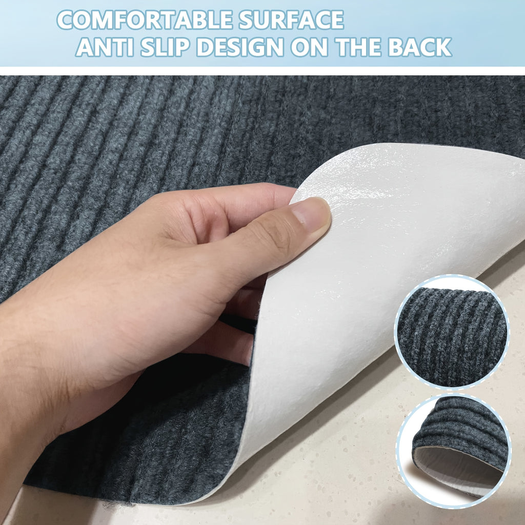 Indoor Door Mat with Non-Slip Rubber Backing, Low-Profile Absorbent Entryway Mat in 4 Colors and 7 Sizes for Front Doors, Hallways and Pet Entrances