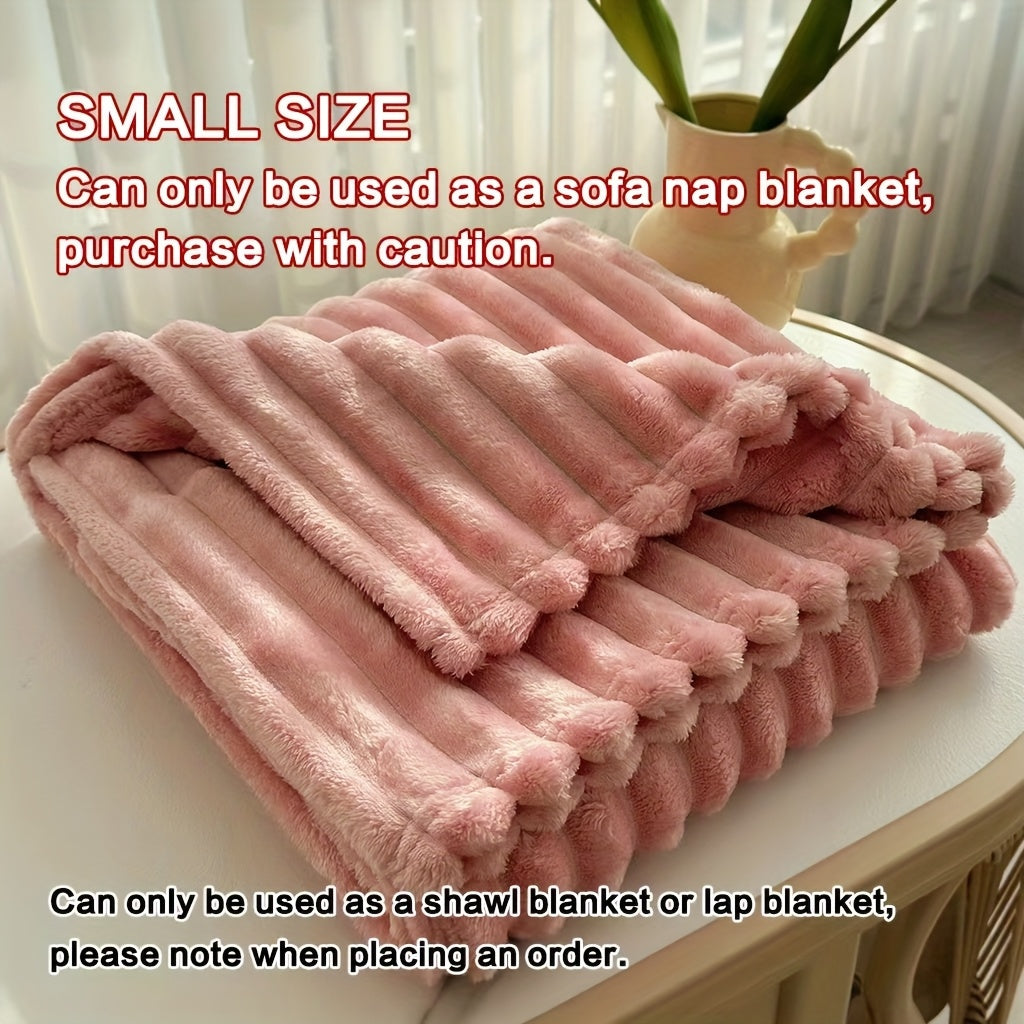 Ultra-Soft Thick Fleece Blanket | Multi-Color, 3D Faux Rabbit Fur, Double-Sided, Ideal for All Seasons, Home, Office, Travel, Camping, Gift for All Occasions