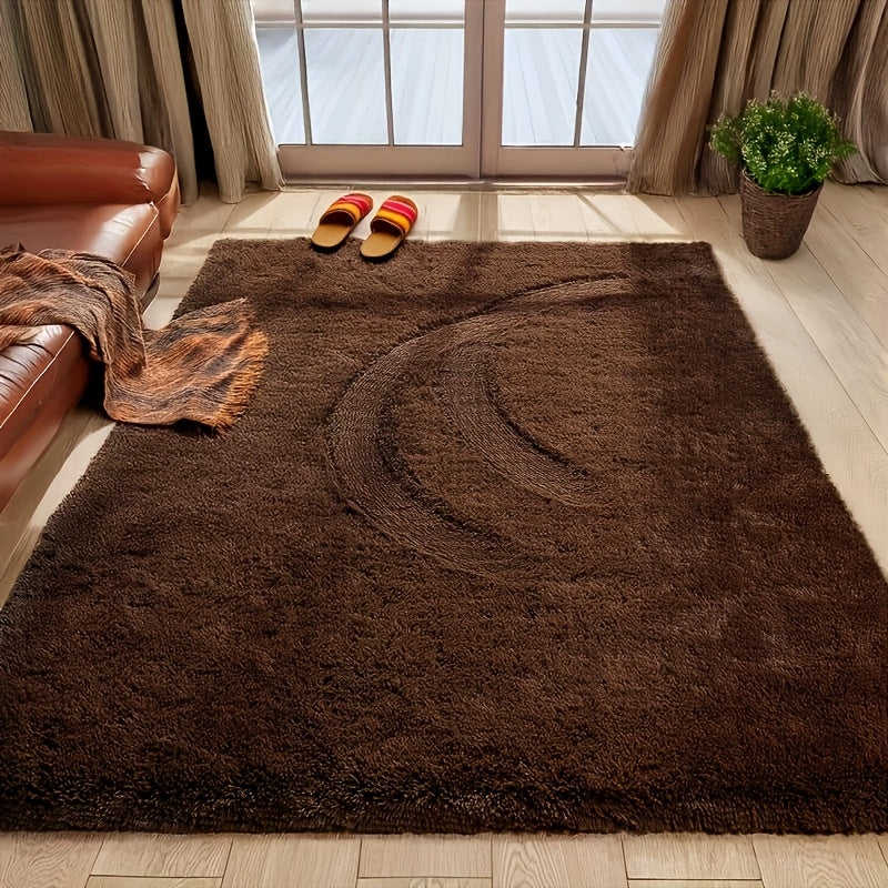 1pc Of Ultra Soft And Thick Fluffy Living Room Carpet, Non Slip, Soft, Comfortable, Fashionable, High-end, Available In Various Sizes And Colors. The Carpet Can Be Used for Bedroom, Dining Room, Living Room, And Office Decoration, Home Decoration