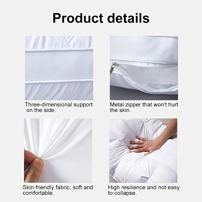 2/4pcs Luxury 5-Star Hotel Quality Pillows, Ultra-Soft for Side Back Stomach Sleepers, Machine Washable, Perfect for Home, Bedroom, And Hotel Use - The Perfect Gift for All Seasons, Home Bedding, Bedroom