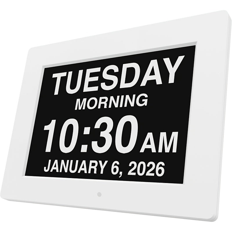 Clock with Day And Date for Elderly Large Display Digital Clock 12 Alarms 3 Medicine Reminders Large Font Dementia Clocks Alarm Clock for Seniors Day Clock
