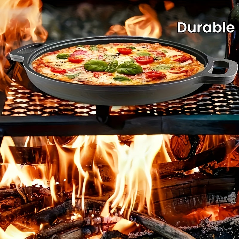 1/2/3pcs Cast Iron Pan, Pre Seasoned, Outdoor Camping Cookware Multifunctional, Non-stick, for Pizza Lovers, Home Kitchens, Outdoor Cooking, Durable, Even-Heating, Versatile, Compatible with All Stoves, Perfect for Home Kitchens And Outdoor Cooking