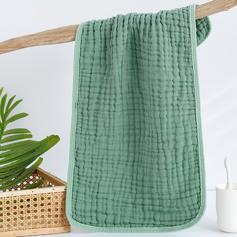 4pcs Set Of Ultra Soft And Breathable Cotton Towels - Lightweight, Quick Drying Textured Towels, Six Layer Gauze, Suitable for Bathing, Facial, Gym And Spa - Multiple Colors - Ideal Choice for Family And Travel