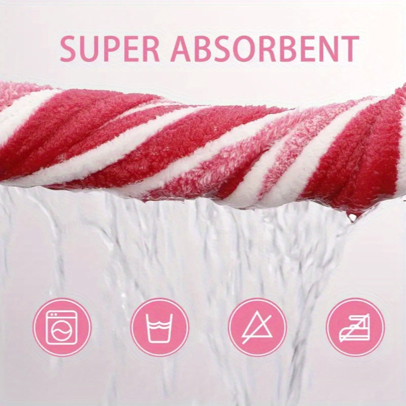 8pcs Lint-Free Super Absorbent Soft Five-Star Hotel Standard Two-Color Striped Spaced Bath Towel Set, Including 2 Large Bath Towels, 2 Medium Bath Towels And 4 Small Bath Towels, Wash Cloths