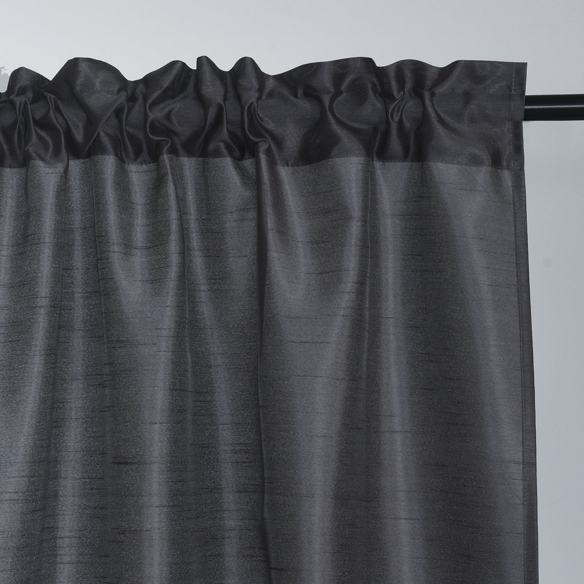 3 Panels Faux Silk Solid Color Sheer Kitchen Curtains Set Rod Pocket Design with 2 Tiers 26x36 inch Each and 1 Valance 52x14 inch for Kitchen Bathroom Privacy Drapes and curtains