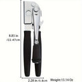 Manual Can Opener with Heavy-Duty Metal Construction, Extra-Long Comfortable Handles and Large Turning Knob for Large Cans and Everyday Kitchen Prep