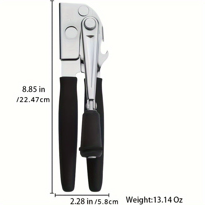 1pc, Manual Can Opener, Heavy-Duty Can Opener, Metal Structure with Extra Long Comfortable Handle, Easy-to-Use for large Knob, Suitable for Large Cans, for large Handheld Design