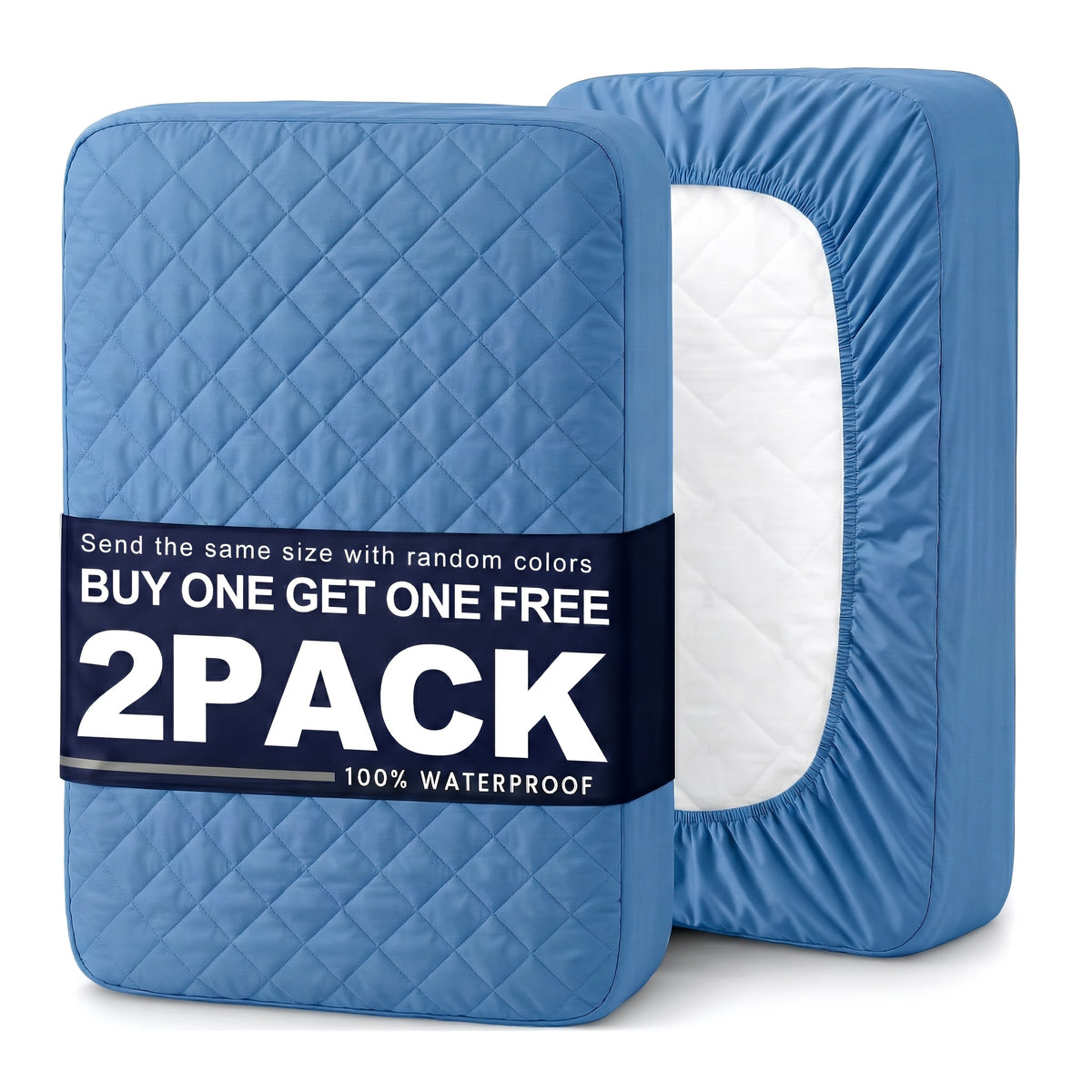 Purchase One And Receive Another At No Cost, Two Pieces Of Non-Slip Waterproof Mattress Covers(Any One Color + Another Random Color), Solid Color Bedspread With Deep Pockets - Bed Bug Mattress Protector, Bedding Suitable For Bedrooms And Guest Rooms