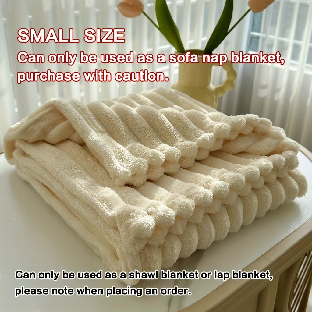 Ultra-Soft Thick Fleece Blanket | Multi-Color, 3D Faux Rabbit Fur, Double-Sided, Ideal for All Seasons, Home, Office, Travel, Camping, Gift for All Occasions
