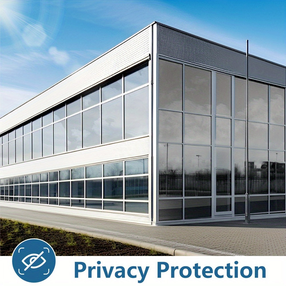 One-Way Privacy Window Film - Sun Blocking, Blocking & Heat Control Static Cling Film, Energy Saving Anti-Glare Reflective Coating No Glue- Easy Install For Home Office Hotel. Anti-Peeping | Glare Reduction Film | Reflective Glass Film(23.6''x118'')