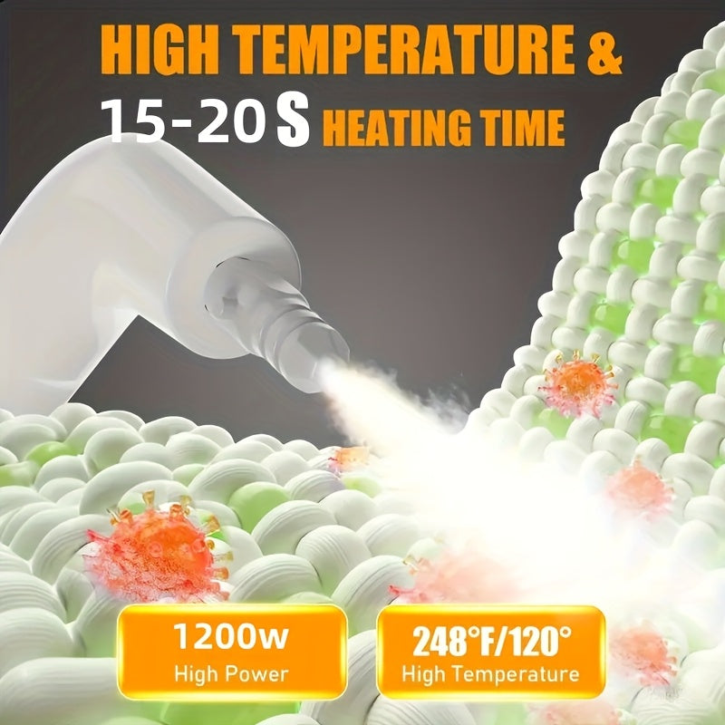 4.4bar High-Power Quick Heating Handheld Steam Cleaner - 6 Multi-Function Nozzles, Large Capacity and Dual Safety Auto-New Power Protection (Kitchen, Sofa, Floors, Bathroom, Air Conditioner, Refrigerator, Car), 47.34oz