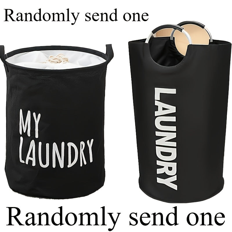2pcs/ 1pc Large Foldable Laundry Basket, Dirt Clothes Basket With Padded Handle - Waterproof Freestanding Dirt Clothes Basket. Easter Gift(With Random Color Options)