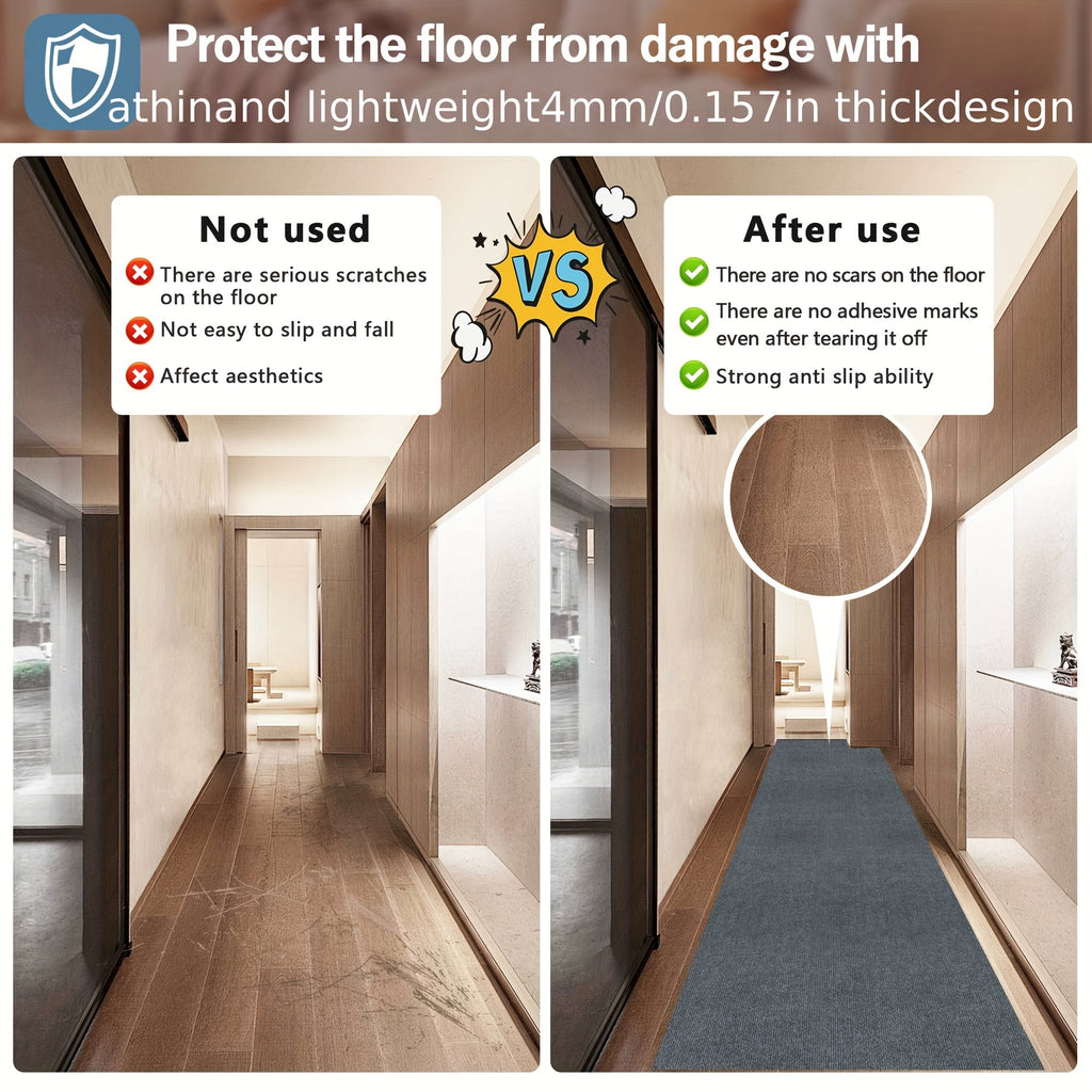 Area Rugs, Hallway Runners, and Non-slip Carpet Runners. Suitable for Bedside Rugs, Kitchens, Bedrooms, Living Rooms, Dining Rooms, Entrances, and Hallways. Ideal for Hardwood Floors. 4mm Thick Christmas Home Decoration Mats, Self-adhesive Non-slip