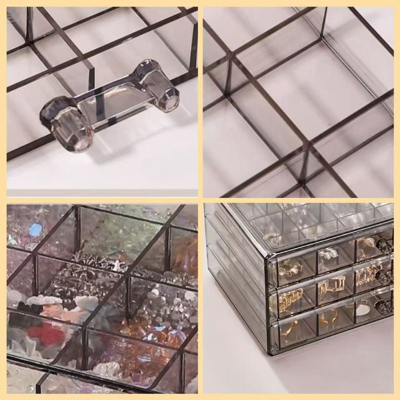 72/120 Layered Jewelry Storage Boxes, Fashionable Acrylic Jewelry Storage Boxes, Suitable for Storing Earrings, Necklaces, Bracelets, Rings, Bracelets, Watches and Other Jewelry. Large-capacity Designed Accessory Storage Boxes, the First Choice for C