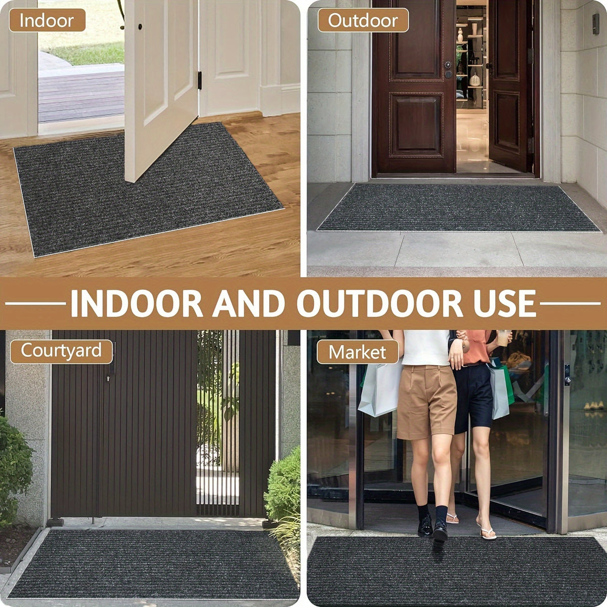 Entryway Mat, Indoor Door Mat Entrance, Non Slip Peel And Stick Low Profile Doormat, Entry Mat Door Mats Indoor, Front Door Mat Inside Door Mat Non Slip, Washable Door Mat, Easy to Clean Doormat, Floor Mat for Entryway