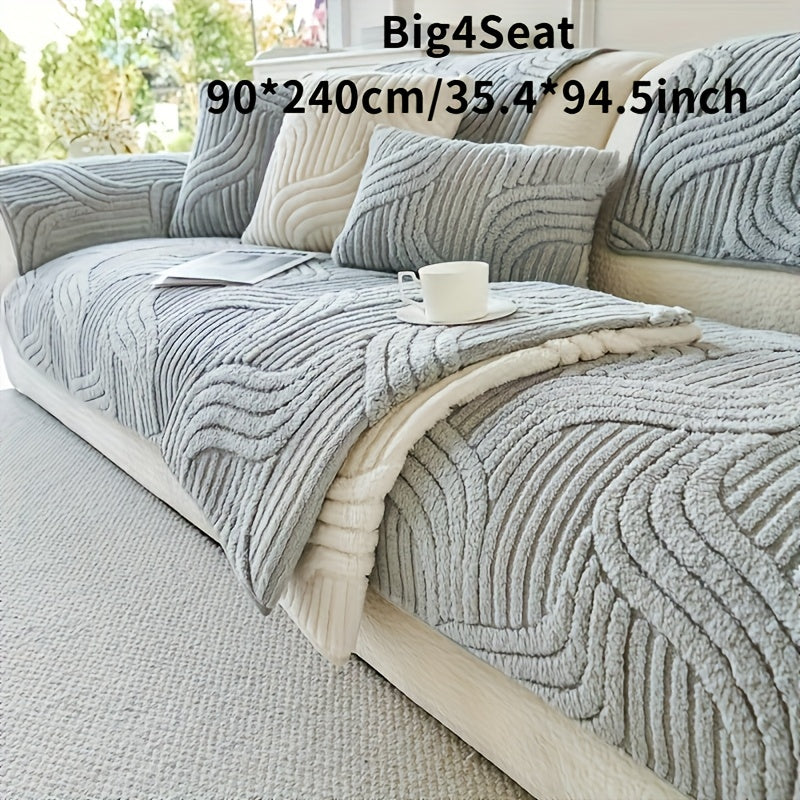 A Plush Non-Slip Sofa Cushion Cover: Luxury Modern, Pet-proof, Breathable, Stylish Home Decor for Living Room, Bedroom, Or Office.