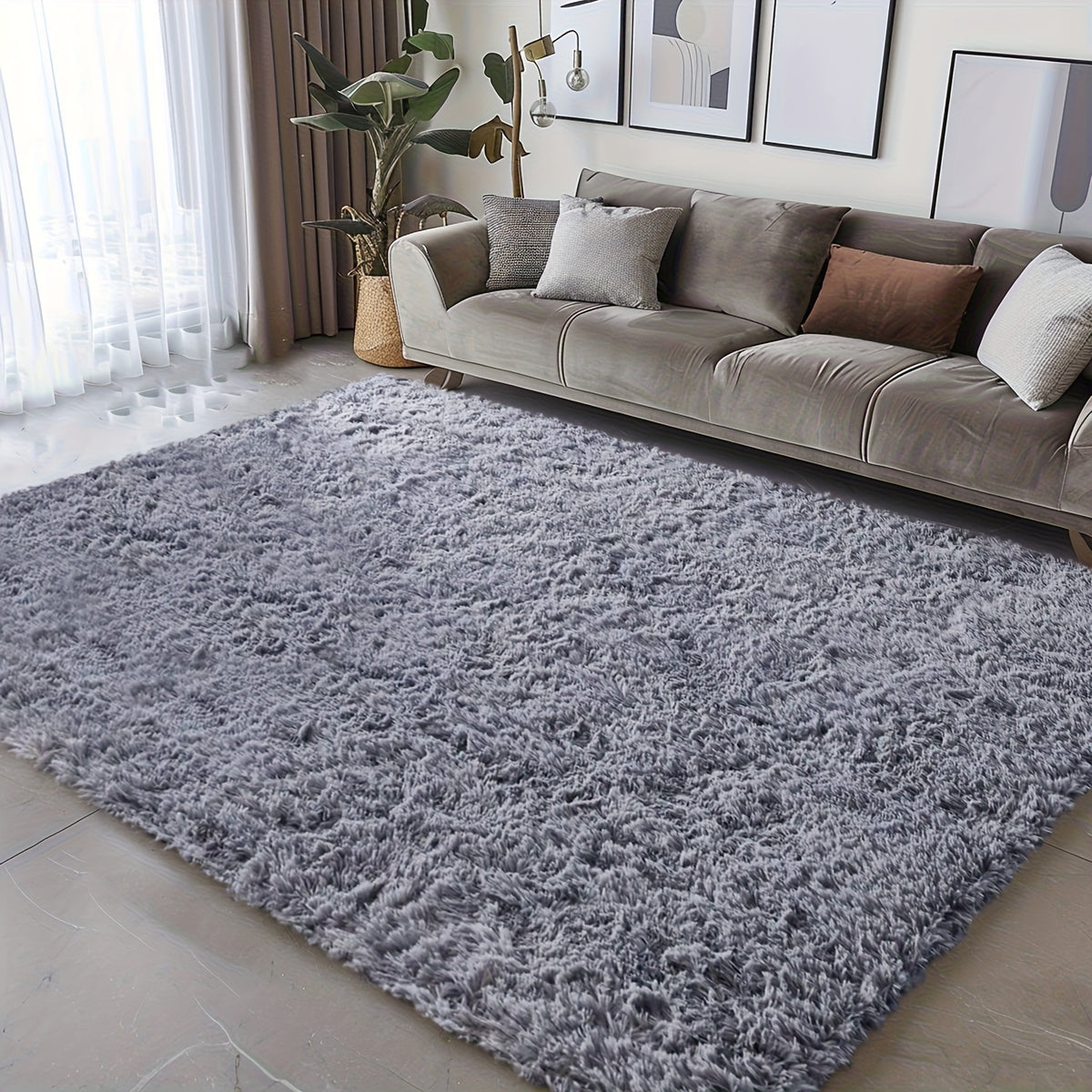 Rugs for Living Room, Super Soft Fluffy Shaggy Area Rugs for Bedroom, Cozy Floor Mats, Plush Indoor Carpet for Kitchen, Faux Rug for Room, Home Decor, Housewarming Gift, Door Mat