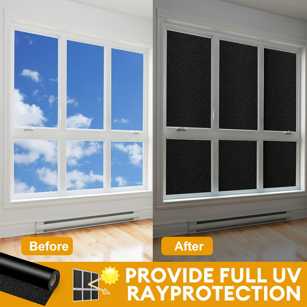 1 Roll Privacy Window Film, Frosted Glass Film, Protection, Heat Insulation, Anti-Glare, Static Cling, Removable Adhesive, Opaque Window Decoration, Suitable for Day And Night Protection, for Home, Office, Bathroom Window Stickers