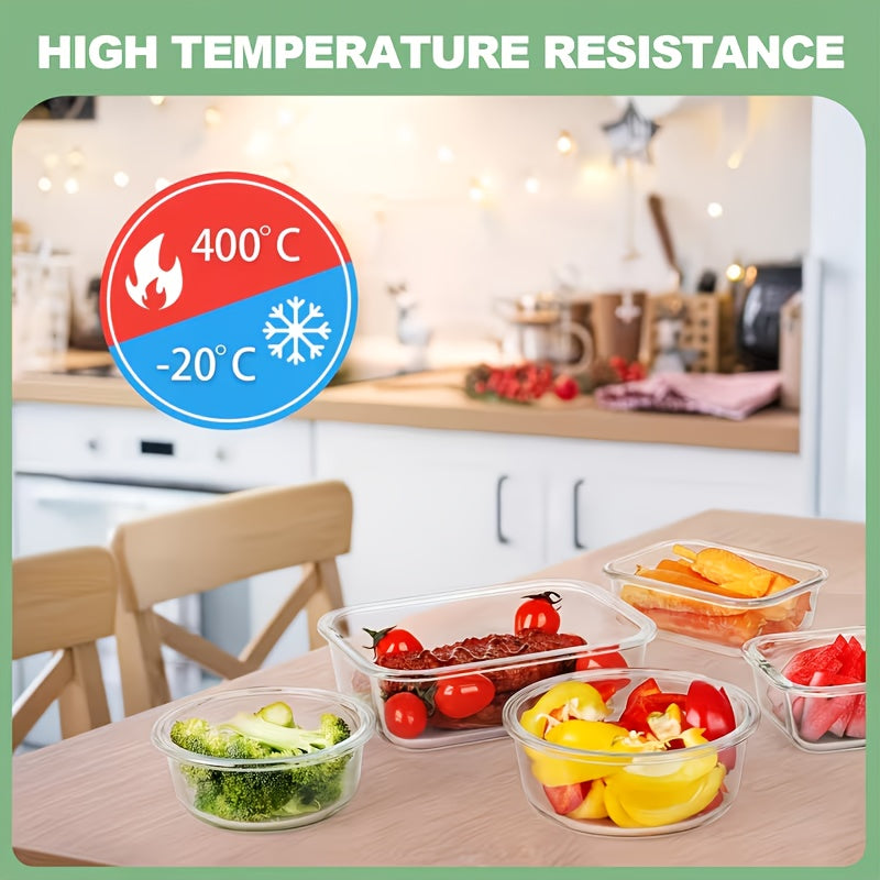 24-piece Glass Food Containers with Lids, Meal Prep, Food Storage Kitchen Lunch Containers, Leak-proof, Sealed Glass Lunch Bento Boxes, Suitable for Microwave, Oven, Refrigerator, and Dishwasher,Grey