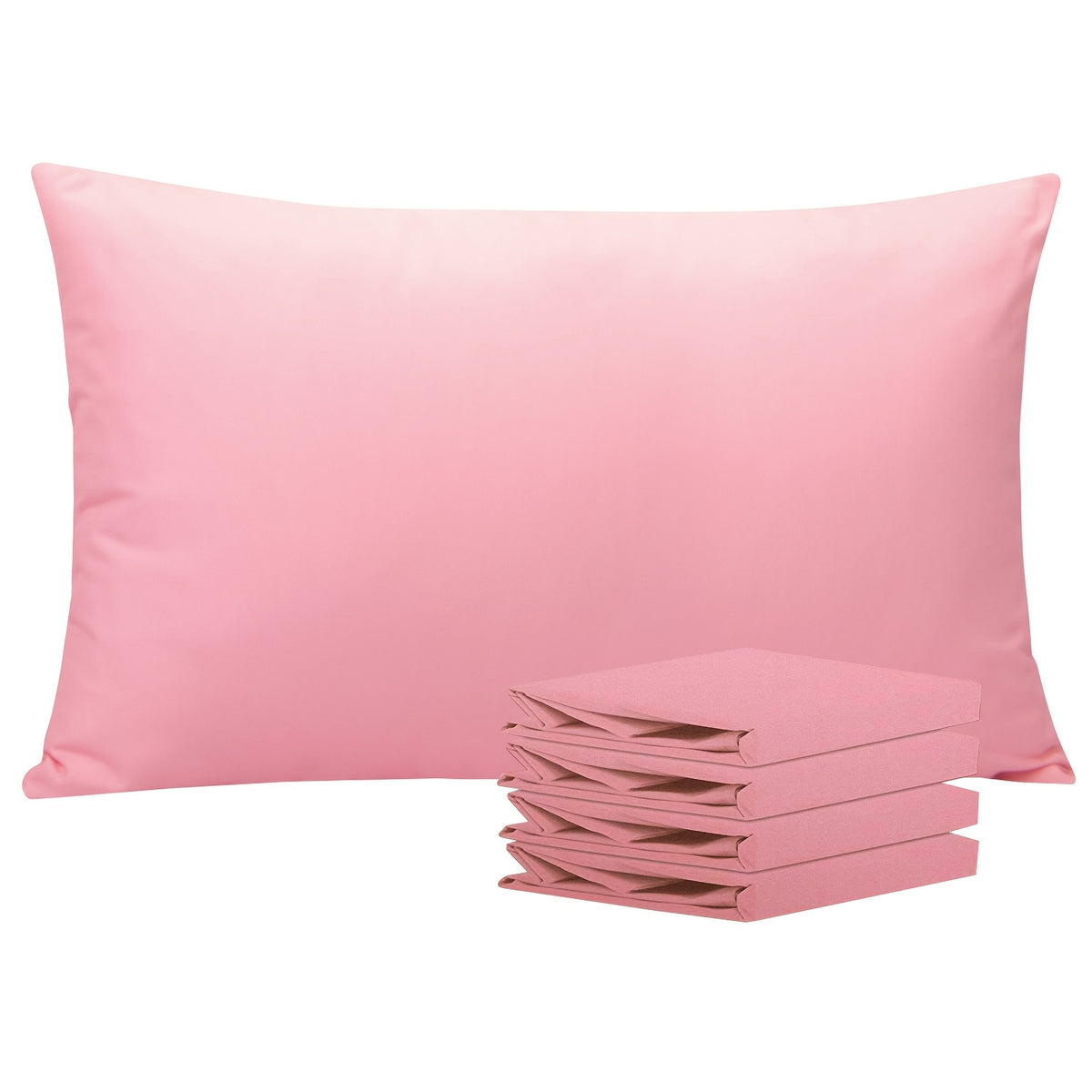 4 Pack 20x30 Brushed Microfiber Pillowcases | Envelope Closure, Soft, Wrinkle-Free, Fade-Resistant, Solid Color, Viscose Blend