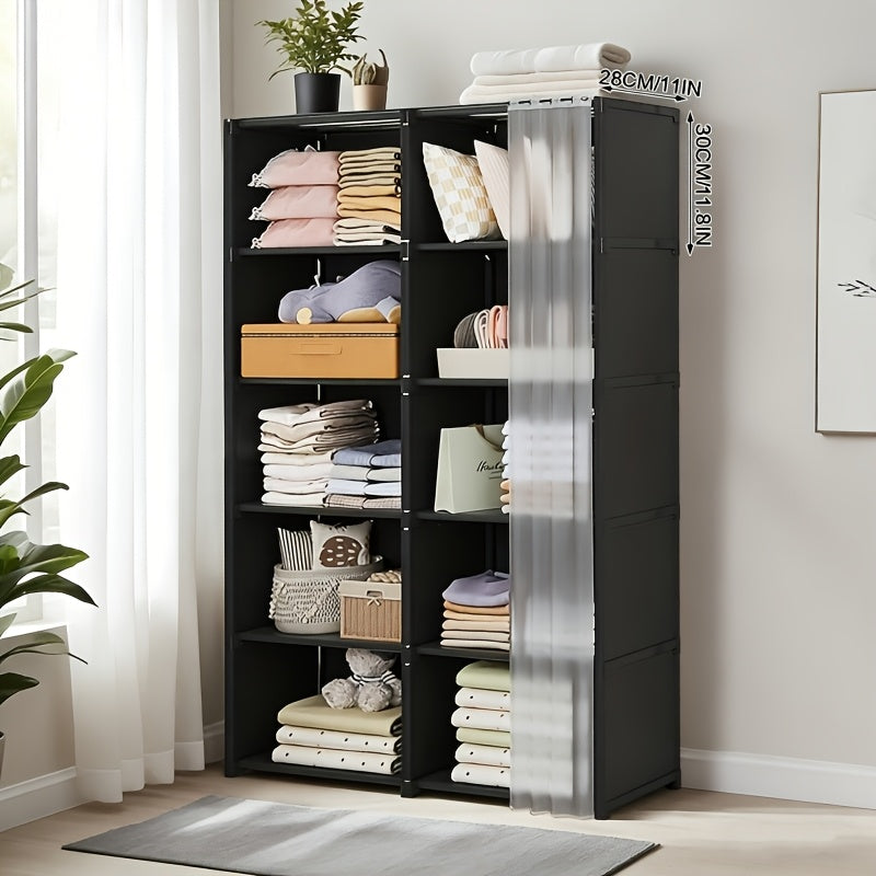 Single/Double Row Multi-Purpose Storage Rack, Easy to Install, 15.75/31.5-Inch Simple Clothing Storage Cabinet, Dustproof And Clutter-Free Bookcase, Suitable for Offices, Classrooms, Living Rooms, Bedrooms, Dormitories, for Organization And Storage