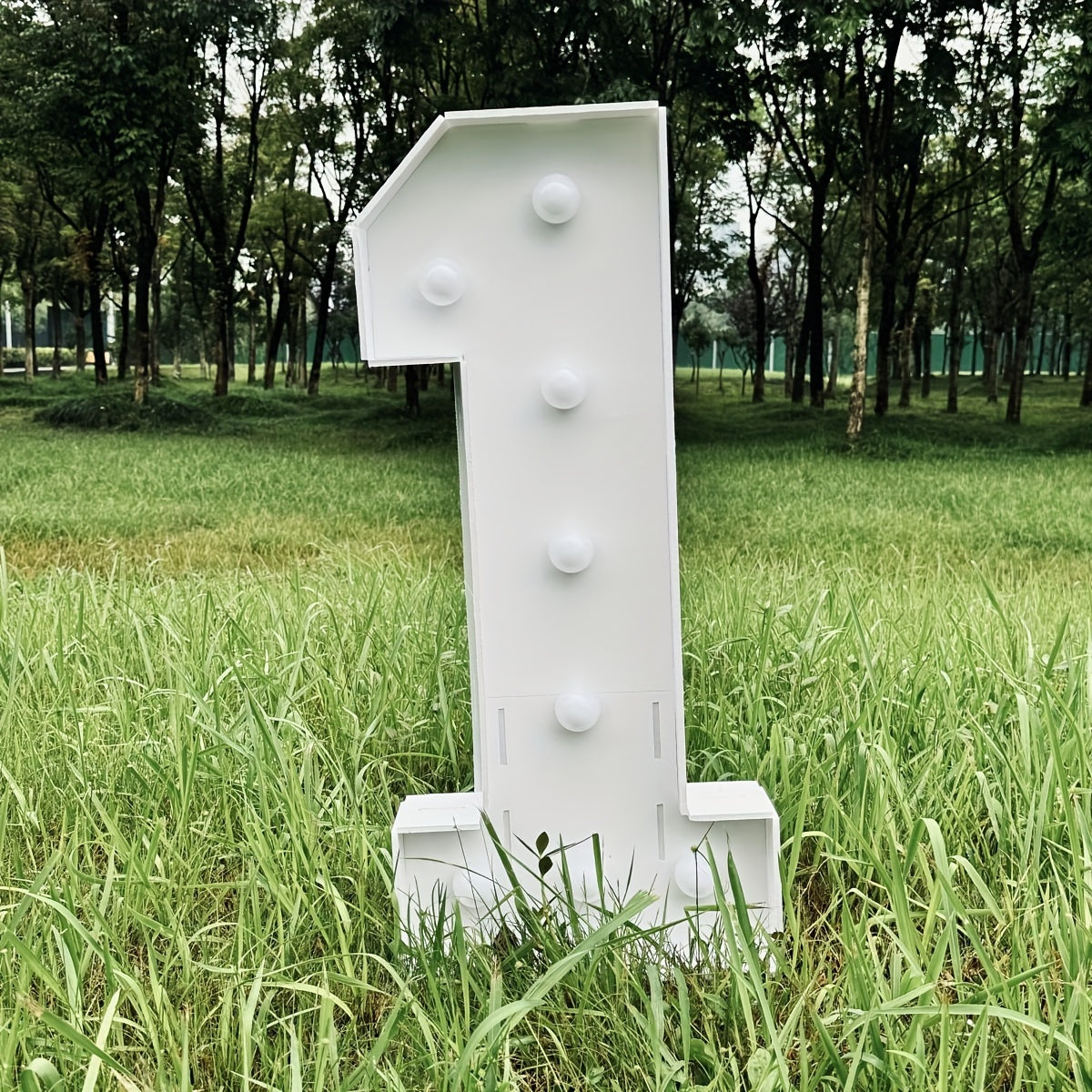 Warm White 3Ft/91.5Cm/36Inch Party Numbers - Birthday, Anniversary, Wedding Decorations, 3D KT Board 3Ft Tall Glowing Sign with Easy Snap Assembly (Battery Not Included)