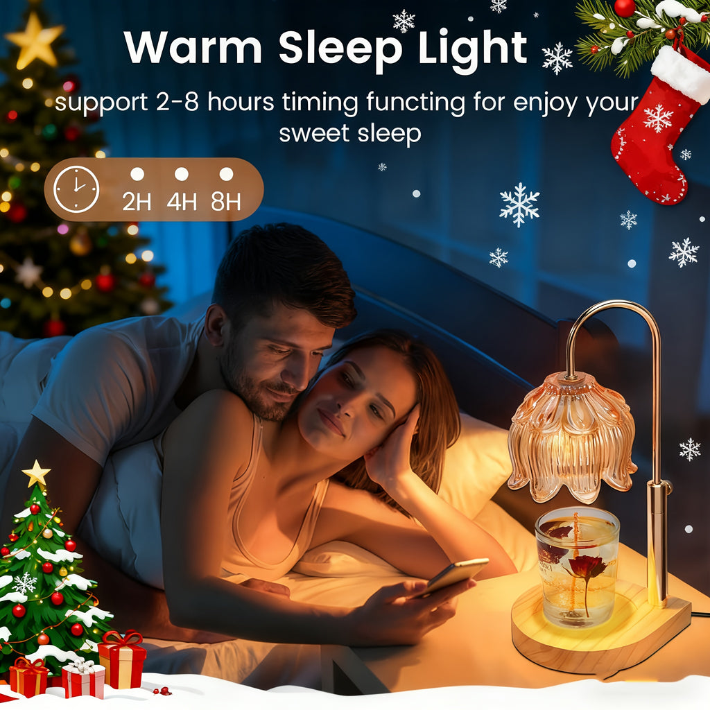 Vintage Iron Candle Warmer Lamp, Height Adjustable Dimmable Tabletop Wax Warming Light with Timer and 120V Plug Power for Home Decor, Bulb Not Included