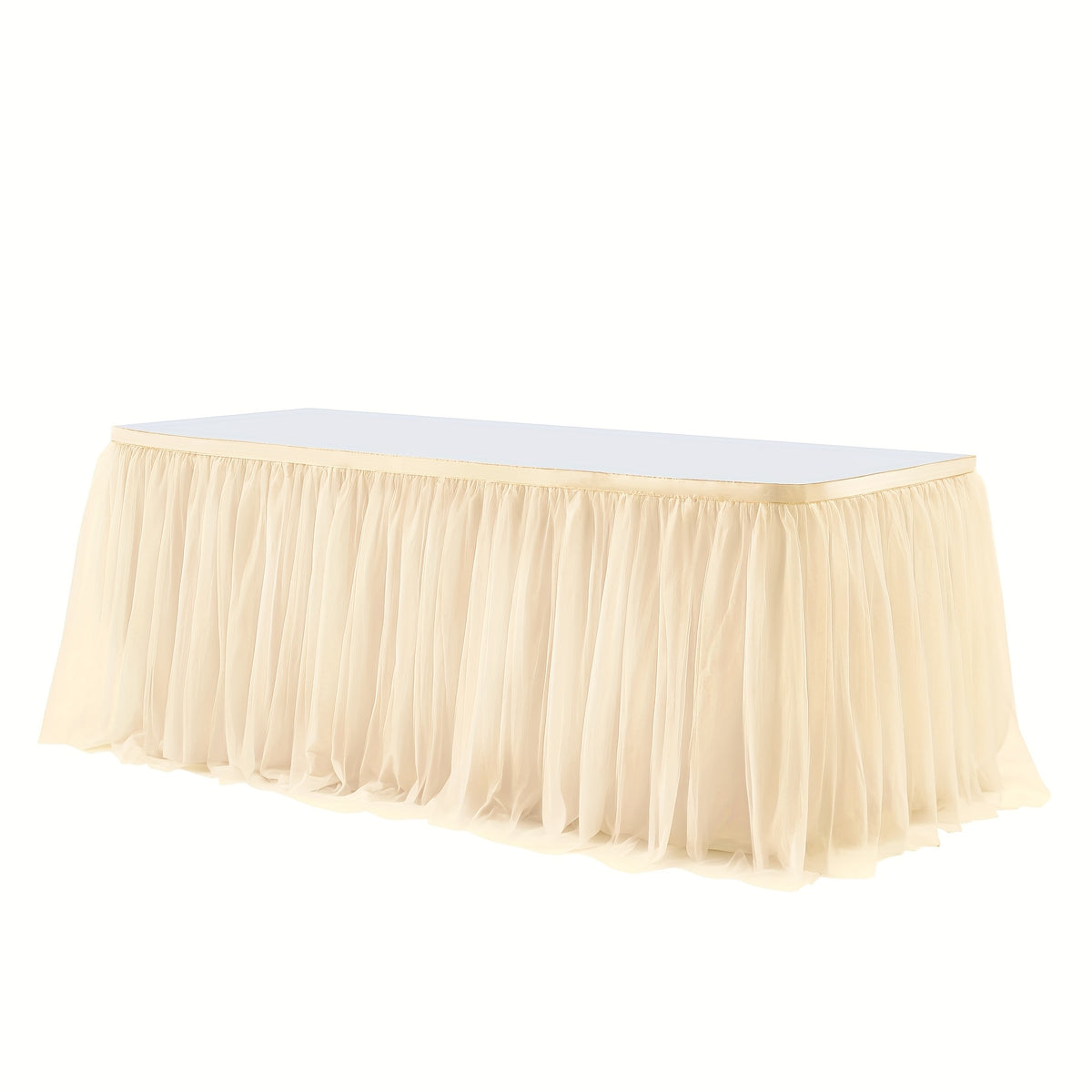 6Ft Pink Tulle Table Skirt Tablecloth, Pink Ruffle Tutu Table Skirts, for Rectangle Tables Or Round Tables Desk Skirt for Princess Birthday Party Cake Dessert Table Decorations Halloween, Christmas