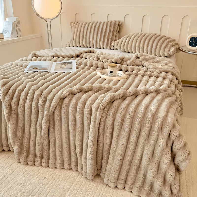Opulent Imitation Rabbit Fur Blanket Ultra-Soft, Lightweight, Material Safety, Suitable for Children, Multi-Color, Ideal for Bed And Sofa, Travel, Camping, Home Bedroom Decor, Homegoods, Cozyvibes, Room, Best Gifts for Valentine'S Day