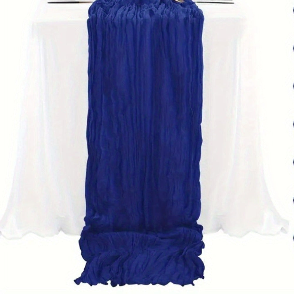 10pcs Pcs Cheesecloth Table Runner Suitable for Wedding Reception, -Edged Sheer Gauze Table Decor with -Edged Edges, Rectangular Runners for Boho Rustic Bridal Shower, Birthday Party, Graduation, Outdoor Events - Multi-Color